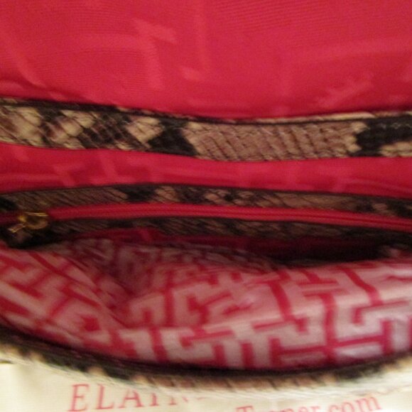 Elaine Turner Nala Python-Embossed Shoulder Bag - Picture 4 of 11